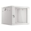 Lanberg WF01-6609-10S 19" 9U SZÉL:600mm MÉLY:600mm MAG:512mm lapraszerelt üvegajtós szürke fali rack szekrény