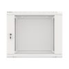 Lanberg WF01-6609-10S 19" 9U SZÉL:600mm MÉLY:600mm MAG:512mm lapraszerelt üvegajtós szürke fali rack szekrény