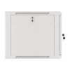 Lanberg WF01-6609-10S 19" 9U SZÉL:600mm MÉLY:600mm MAG:512mm lapraszerelt üvegajtós szürke fali rack szekrény