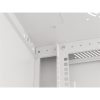Lanberg WF01-6412-10S 19" 12U SZÉL:600mm MÉLY:450mm MAG:645mm lapraszerelt üvegajtós szürke fali rack szekrény