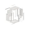 Lanberg WF01-6412-10S 19" 12U SZÉL:600mm MÉLY:450mm MAG:645mm lapraszerelt üvegajtós szürke fali rack szekrény