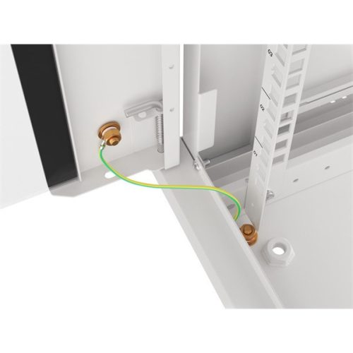 Lanberg WF01-6412-10S 19" 12U SZÉL:600mm MÉLY:450mm MAG:645mm lapraszerelt üvegajtós szürke fali rack szekrény