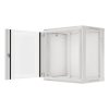 Lanberg WF01-6412-10S 19" 12U SZÉL:600mm MÉLY:450mm MAG:645mm lapraszerelt üvegajtós szürke fali rack szekrény