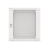 Lanberg WF01-6612-10S 19" 12U SZÉL:600mm MÉLY:600mm MAG:645mm lapraszerelt üvegajtós szürke fali rack szekrény