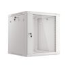 Lanberg WF01-6612-10S 19" 12U SZÉL:600mm MÉLY:600mm MAG:645mm lapraszerelt üvegajtós szürke fali rack szekrény