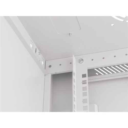 Lanberg WF01-6415-10S 19" 15U SZÉL:600mm MÉLY:450mm MAG:774mm lapraszerelt üvegajtós szürke fali rack szekrény