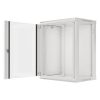 Lanberg WF01-6415-10S 19" 15U SZÉL:600mm MÉLY:450mm MAG:774mm lapraszerelt üvegajtós szürke fali rack szekrény