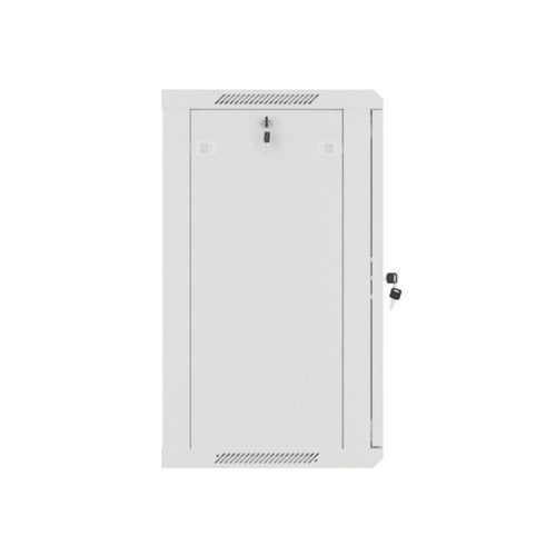 Lanberg WF01-6415-10S 19" 15U SZÉL:600mm MÉLY:450mm MAG:774mm lapraszerelt üvegajtós szürke fali rack szekrény