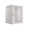 Lanberg WF01-6615-10S 19" 15U SZÉL:600mm MÉLY:600mm MAG:774mm lapraszerelt üvegajtós szürke fali rack szekrény