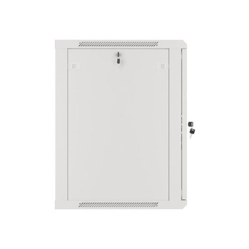 Lanberg WF01-6615-10S 19" 15U SZÉL:600mm MÉLY:600mm MAG:774mm lapraszerelt üvegajtós szürke fali rack szekrény