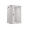 Lanberg WF01-6618-10S 19" 18U SZÉL:600mm MÉLY:600mm MAG:907mm lapraszerelt üvegajtós szürke fali rack szekrény