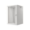 Lanberg WF01-6618-10S 19" 18U SZÉL:600mm MÉLY:600mm MAG:907mm lapraszerelt üvegajtós szürke fali rack szekrény