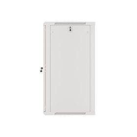   Lanberg WF01-6622-10S 19" 22U SZÉL:600mm MÉLY:600mm MAG:1085mm lapraszerelt üvegajtós szürke fali rack szekrény