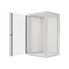 Lanberg WF01-6622-10S 19" 22U SZÉL:600mm MÉLY:600mm MAG:1085mm lapraszerelt üvegajtós szürke fali rack szekrény