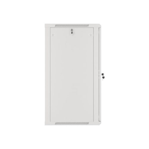 Lanberg WF01-6622-10S 19" 22U SZÉL:600mm MÉLY:600mm MAG:1085mm lapraszerelt üvegajtós szürke fali rack szekrény