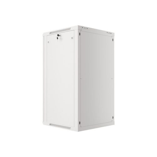 Lanberg WF01-6622-10S 19" 22U SZÉL:600mm MÉLY:600mm MAG:1085mm lapraszerelt üvegajtós szürke fali rack szekrény