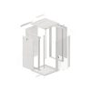 Lanberg WF01-6622-10S 19" 22U SZÉL:600mm MÉLY:600mm MAG:1085mm lapraszerelt üvegajtós szürke fali rack szekrény