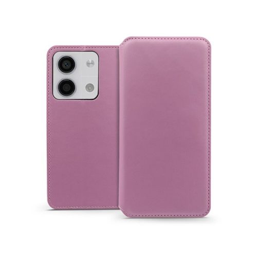 Haffner HF277658 Xiaomi Redmi Note 13 5G Dual Pocket Flip rózsaszín bőrtok