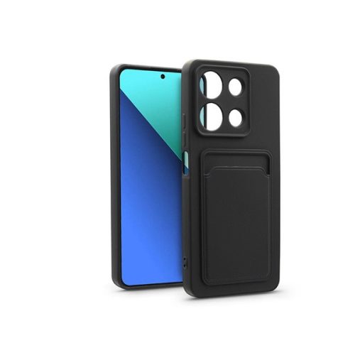 Haffner HF281860 Xiaomi Redmi Note 13 4G Card Case fekete szilikon hátlap kártyatartóval