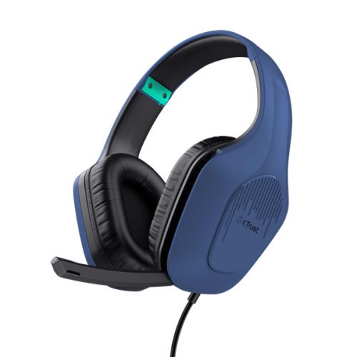 Trust GXT415B Zirox vezetékes kék gamer headset