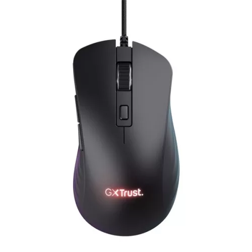 Trust GXT924 Ybar+ vezetékes fekete gamer egér