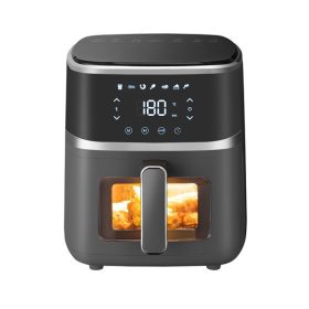   TOO AF-150B-1400 W fekete 5 L forrólevegős sütő (air fryer/airfryer) digitális vezérléssel, betekintő ablakkal