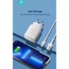 Devia ST361395 5V/2.4A Smart 2xUSB Hálózati töltő adapter + 1 m Lightning kábel