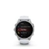 Garmin 010-02903-00 fenix 8 AMOLED (43mm) fehér szilikon pántos ezüst okosóra