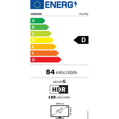 Hisense 75" 75U7NQ 4K UHD Smart MiniLED TV