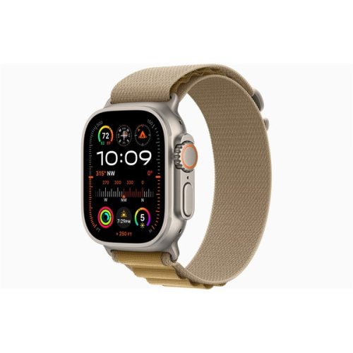 Apple Watch Ultra2 v2 Cellular (49mm) natúr titán tok, drapp alpesi pánt (S) okosóra