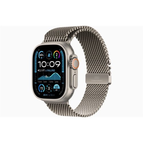 Apple Watch Ultra2 v2 Cellular (49mm) natúr titán tok, natúr Titán milánói szíj (S) okosóra