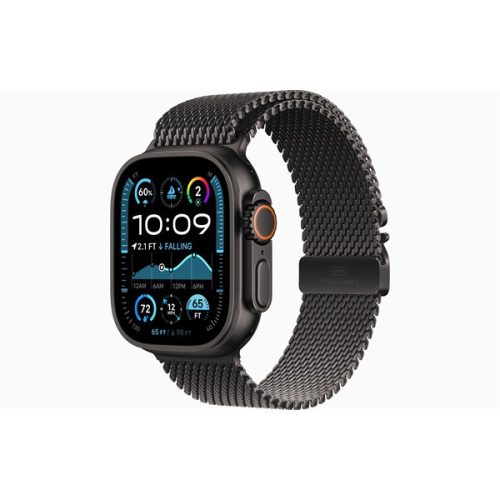 Apple Watch Ultra2 v2 Cellular (49mm) fekete titán tok, fekete Titán milánói szíj (S) okosóra