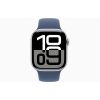 Apple Watch S10 GPS (42mm) ezüst alumínium tok, denim sportszíj (S/M) okosóra