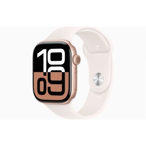 Apple Watch S10 GPS (46mm) rozéarany alumínium tok, lágy rózsaszín sportszíj (S/M) okosóra