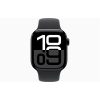 Apple Watch S10 Cellular (42mm) kozmoszfekete alumínium tok, fekete sportszíj (M/L) okosóra