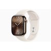 Apple Watch S10 Cellular (42mm) arany titán tok, csillagfény sportszíj (S/M) okosóra