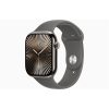 Apple Watch S10 Cellular (46mm) natúr titán tok, kőszürke sportszíj (M/L) okosóra