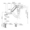 Stell SOS 2112 17"-32" egykaros asztali monitor tartó konzol