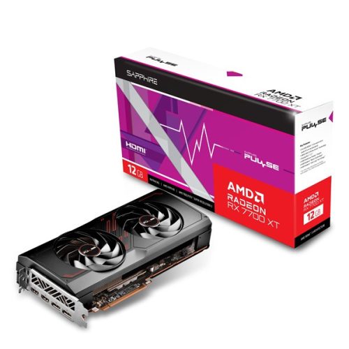 SAPPHIRE PULSE Radeon RX 7700 XT AMD 12GB GDDR6 192bit PCIe videókártya