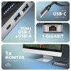 Axagon HMC-6GLN USB-C 5Gbps GLASS 6in1 hub