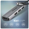 Axagon HMC-H3A USB-C 5Gbps STARTER 4in1 hub