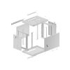 Lanberg WF01-6409-00S 19" 9U SZÉL:600mm MÉLY:450mm MAG:512mm lapraszerelt fémajtós szürke fali rack szekrény