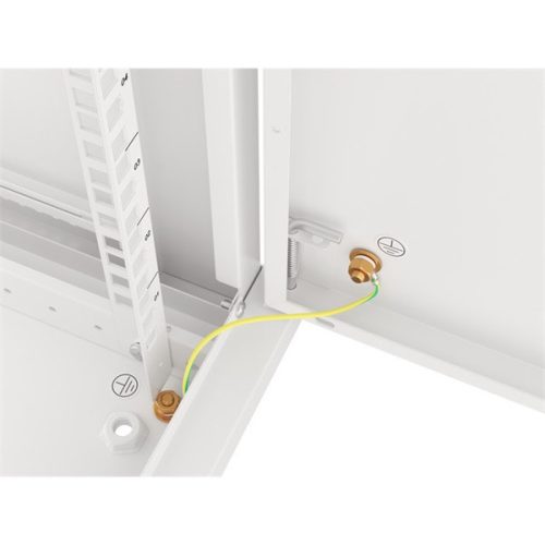 Lanberg WF01-6409-00S 19" 9U SZÉL:600mm MÉLY:450mm MAG:512mm lapraszerelt fémajtós szürke fali rack szekrény