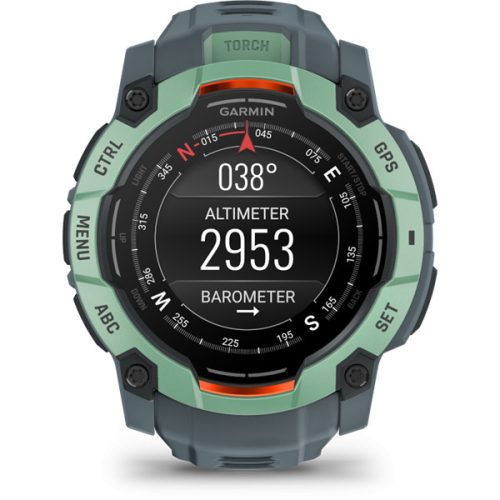Garmin Instinct 3 50mm AMOLED fekete sötétszürke szíjjal okosóra