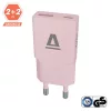 AVAX CH641P NANO SLIM 30W USB-C (PD3.0)+USB-A (QC3.0) pink hálózati töltő