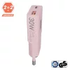 AVAX CH641P NANO SLIM 30W USB-C (PD3.0)+USB-A (QC3.0) pink hálózati töltő