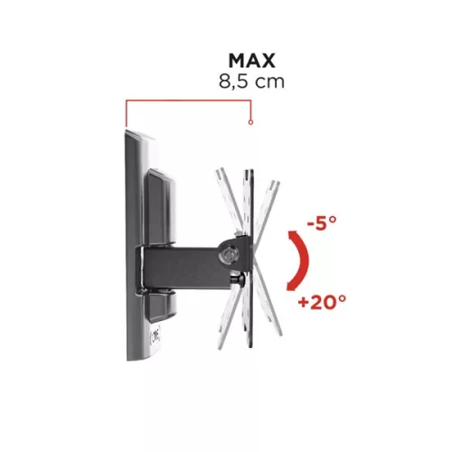 Meliconi Flatstyle FTR100 DW 14"-32" dönthető fali TV konzol