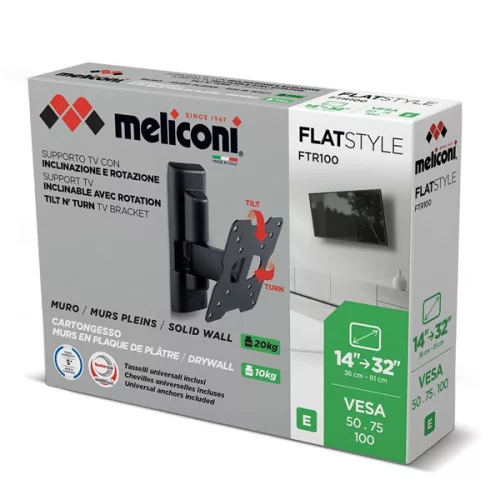 Meliconi Flatstyle FTR100 DW 14"-32" dönthető fali TV konzol