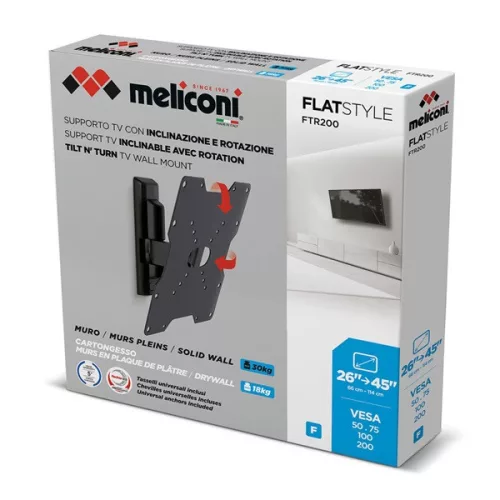 Meliconi Flatstyle FTR200 DW 26"-45" dönthető fali TV konzol