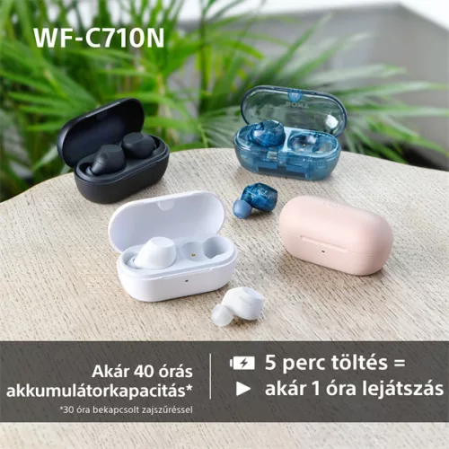 Sony WFC710 True Wireless Bluetooth zajszűrős rózsaszín fülhallgató